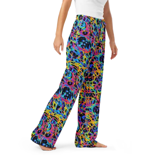 Luminous Spill on a Women's Pajama Pants