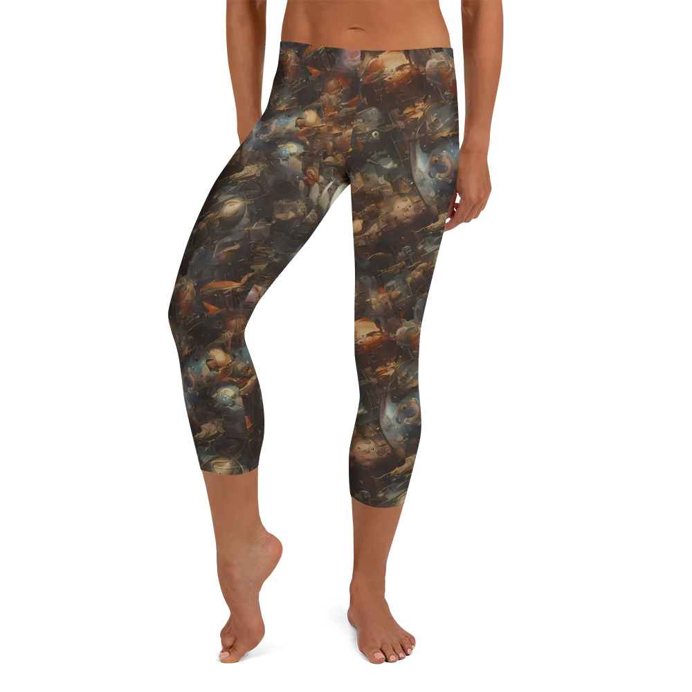Bronze Nebula on Capri Leggings — Front