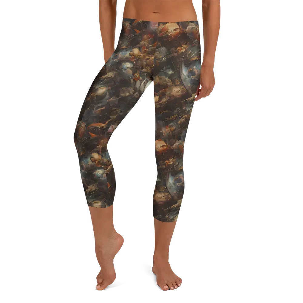Bronze Nebula on Capri Leggings — Front
