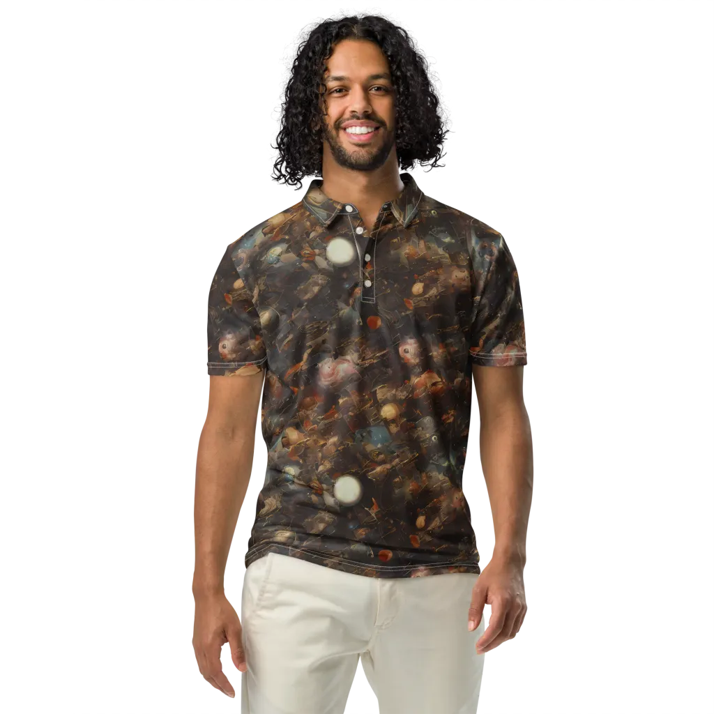 Bronze Nebula on Men's Slim Fit Polo Shirt — Front