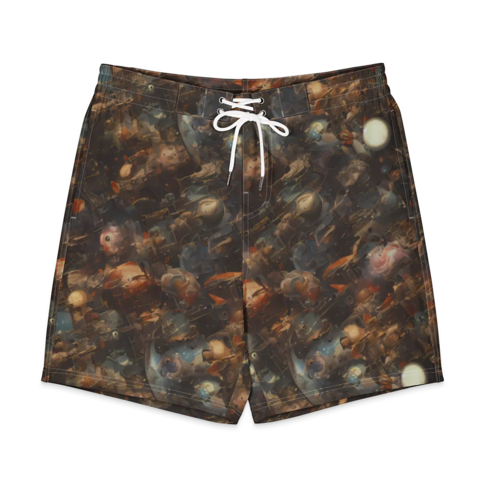 Bronze Nebula on Men's Board Shorts — Front