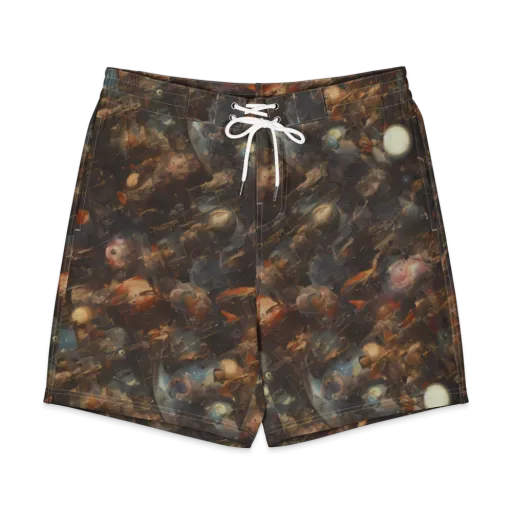 Bronze Nebula on a Men's Board Shorts