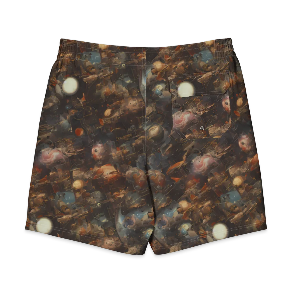 Bronze Nebula on Men's Board Shorts — Back