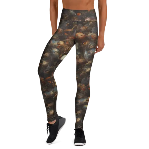 Bronze Nebula on a Yoga Leggings