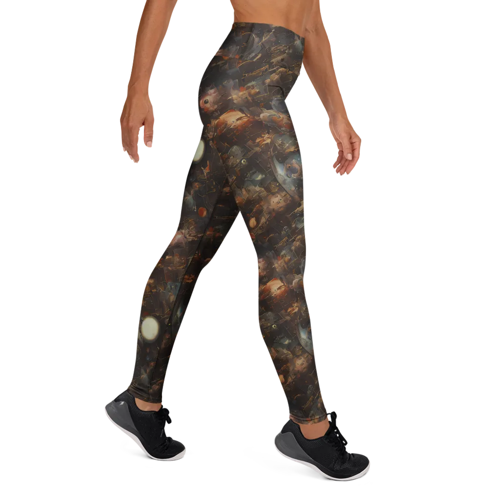 Bronze Nebula on Yoga Leggings — Right