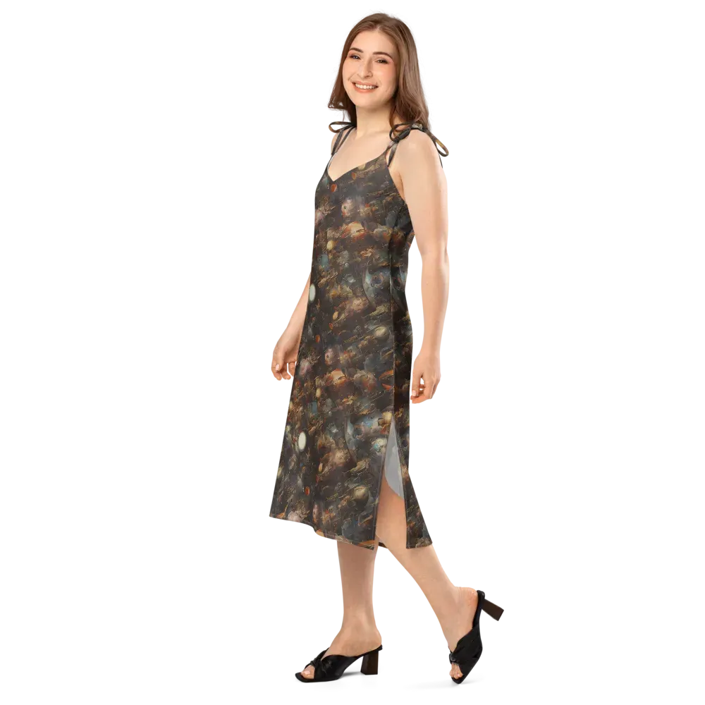 Bronze Nebula on Slip Dress — Left Front
