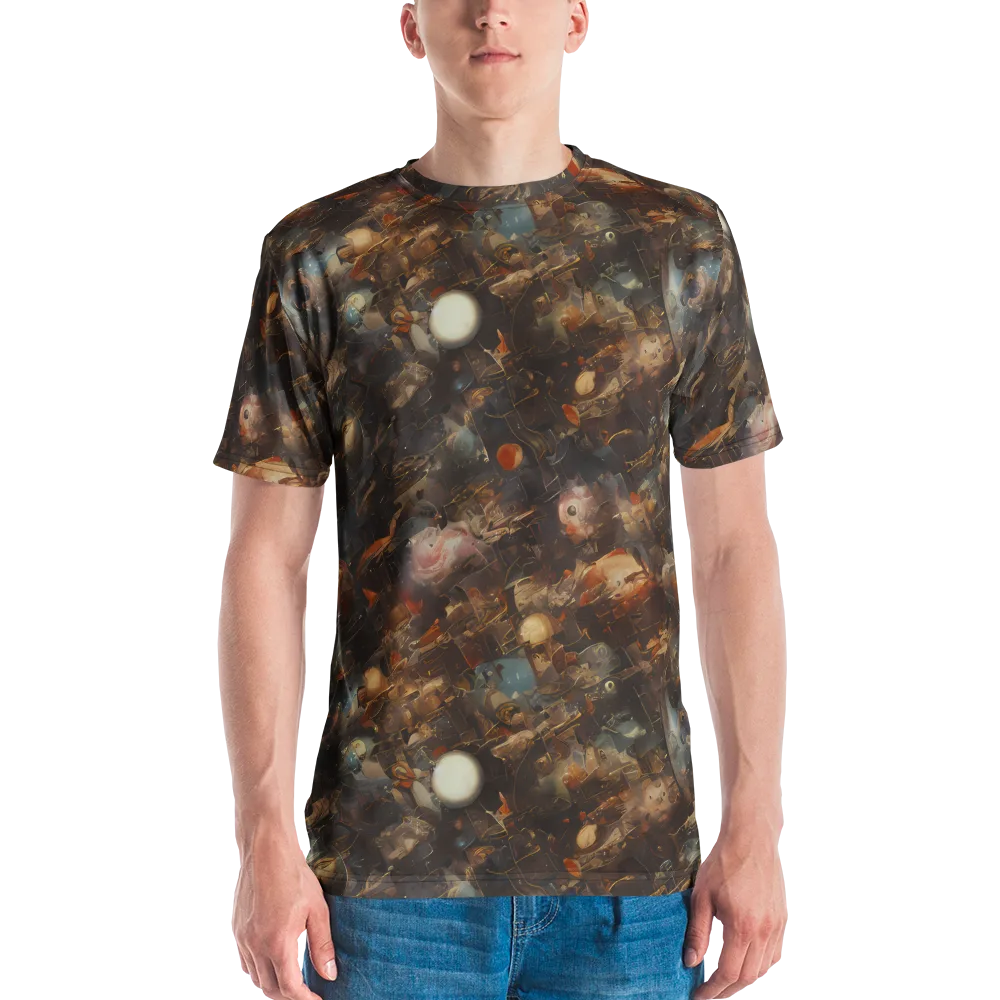 Bronze Nebula on Men's Crew Neck T-Shirt — Front