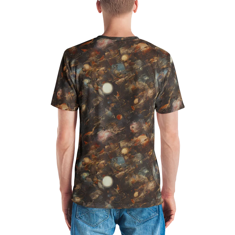 Bronze Nebula on Men's Crew Neck T-Shirt — Back