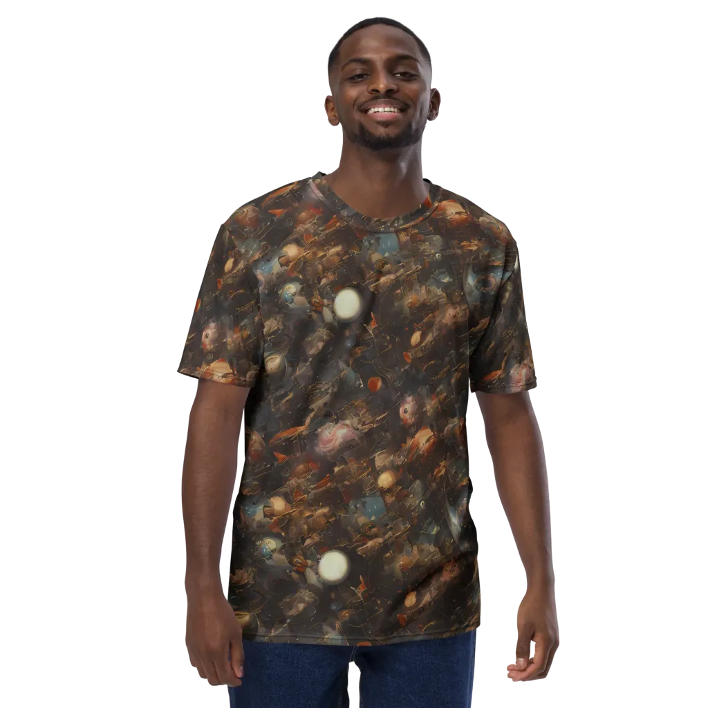 Bronze Nebula on Men's Crew Neck T-Shirt — Front