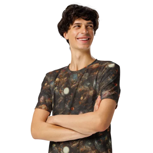 Bronze Nebula on a Men's Crew Neck T-Shirt