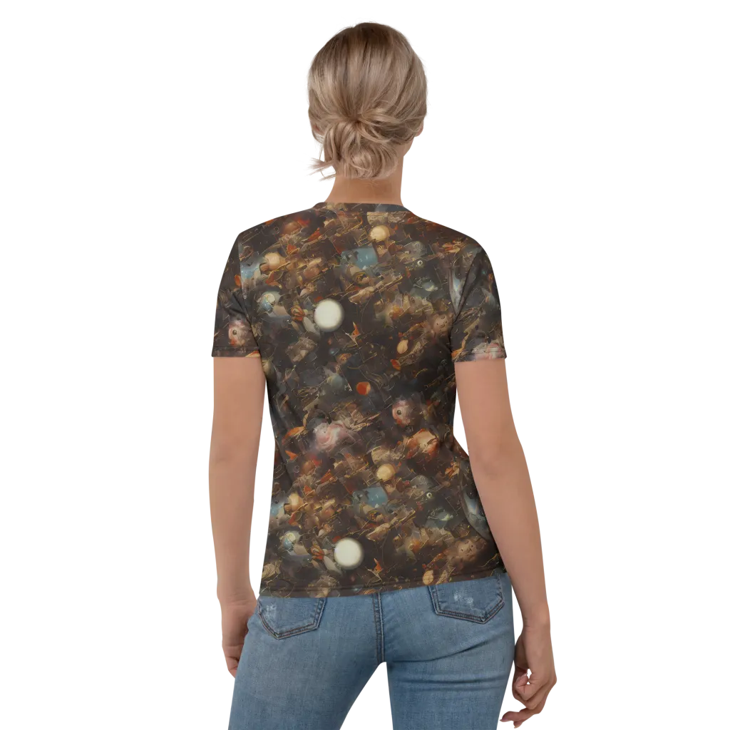 Bronze Nebula on Women's Crew Neck T-Shirt — Back