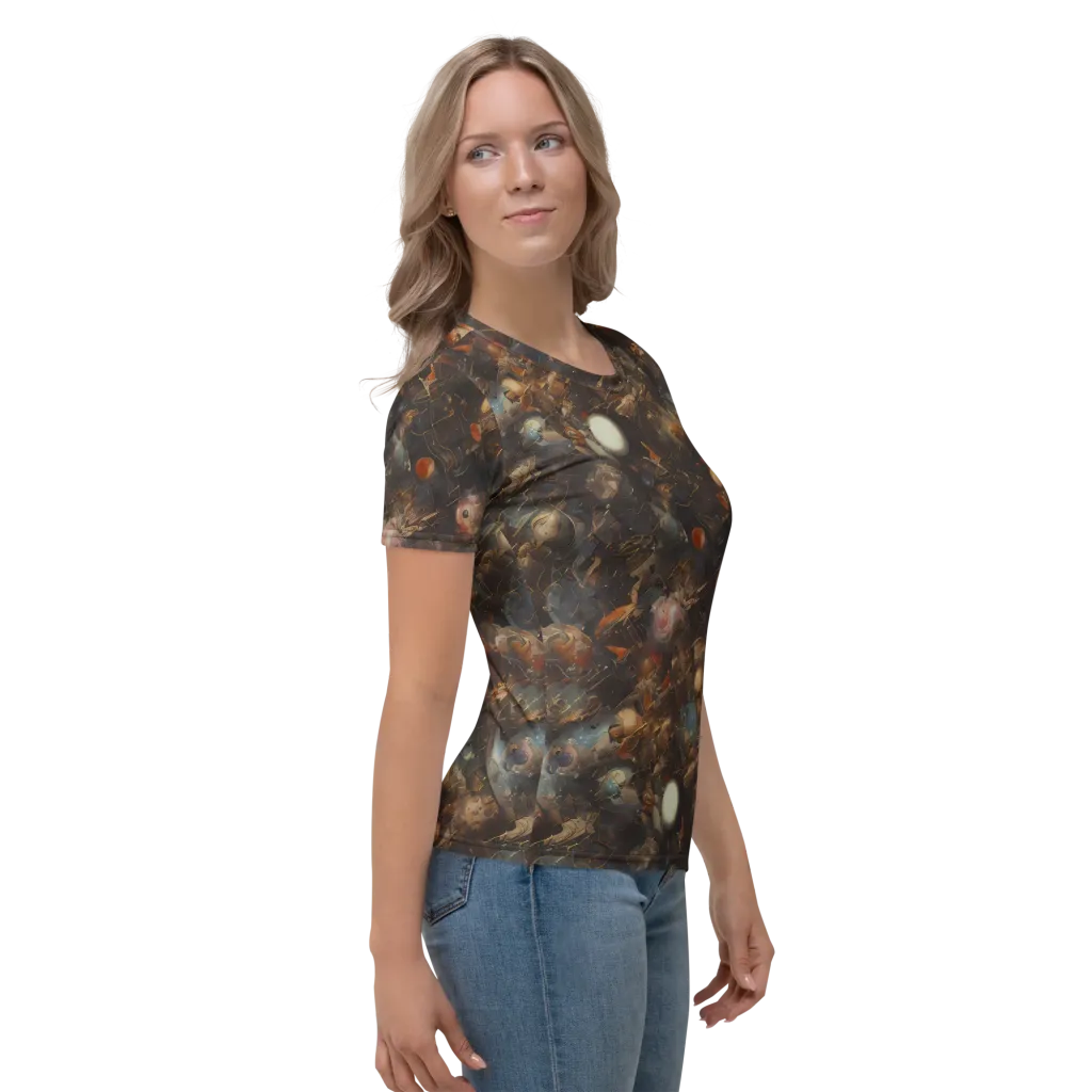 Bronze Nebula on Women's Crew Neck T-Shirt — Right