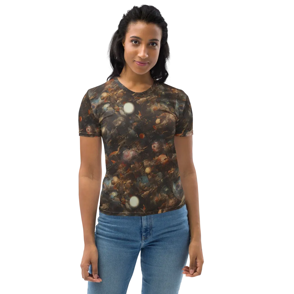 Bronze Nebula on Women's Crew Neck T-Shirt — Front