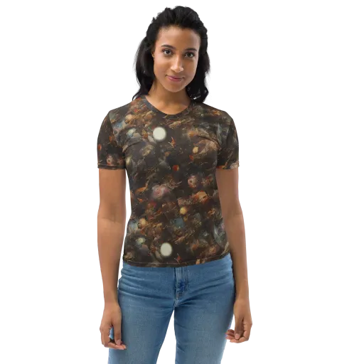 Bronze Nebula on a Women's Crew Neck T-Shirt