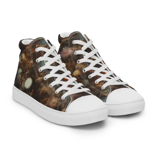 Bronze Nebula on a Women's High Top Canvas Shoes