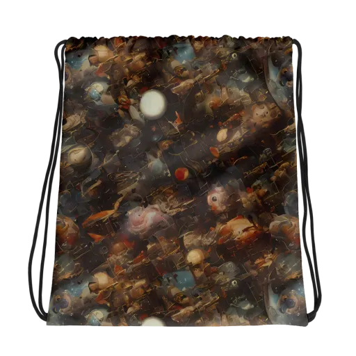 Bronze Nebula on a Drawstring Bag