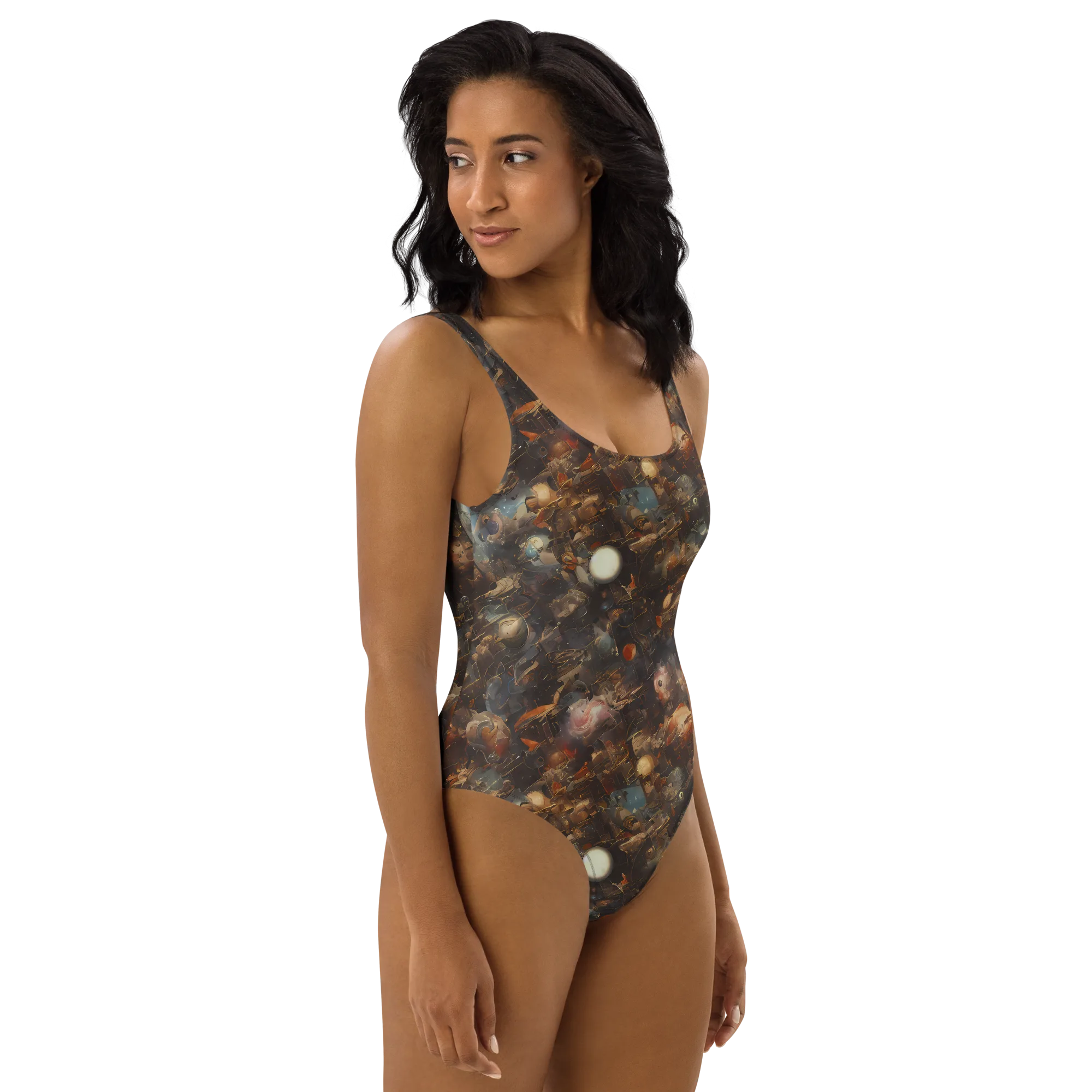 Bronze Nebula on One-Piece Swimsuit — Right