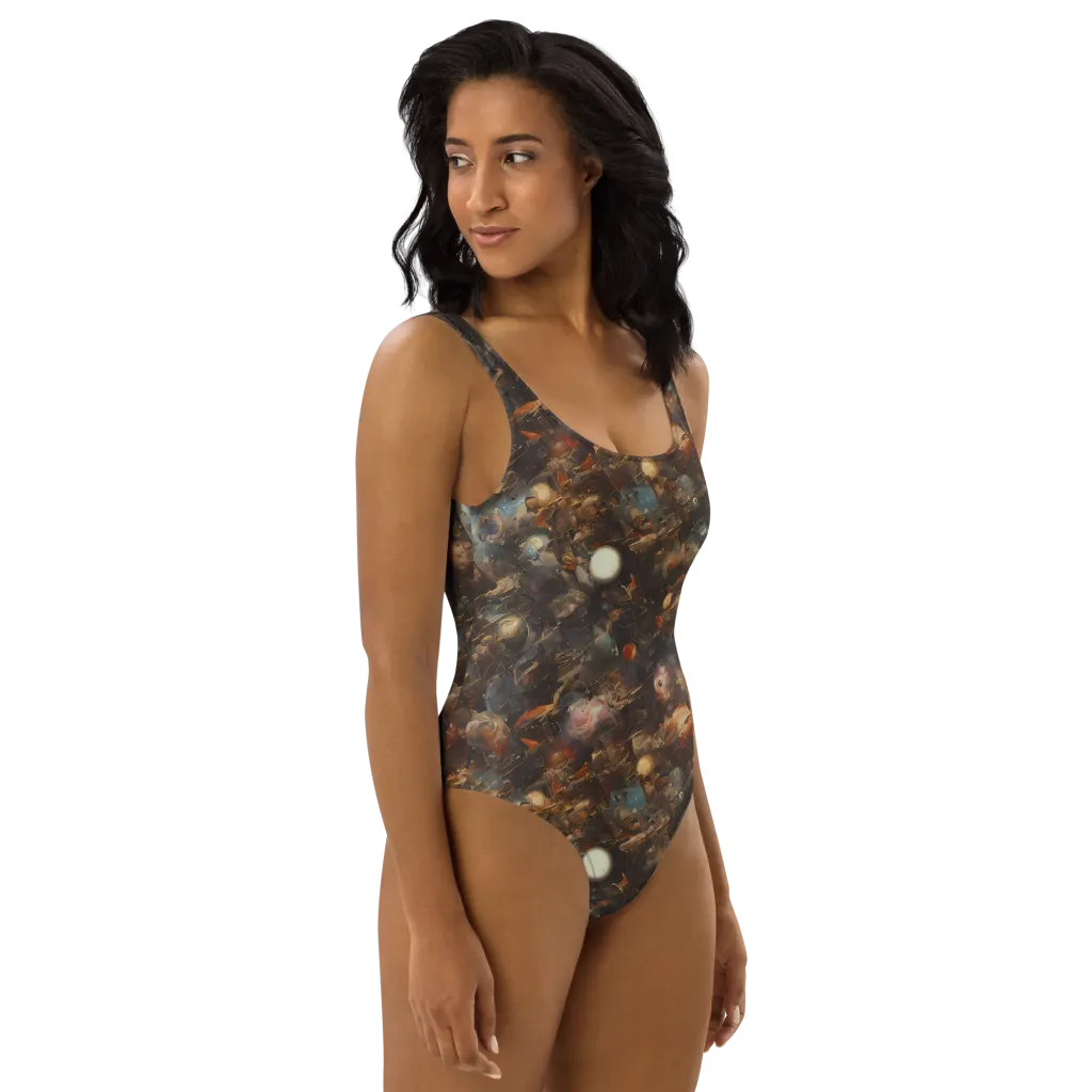 Bronze Nebula on One-Piece Swimsuit — Right