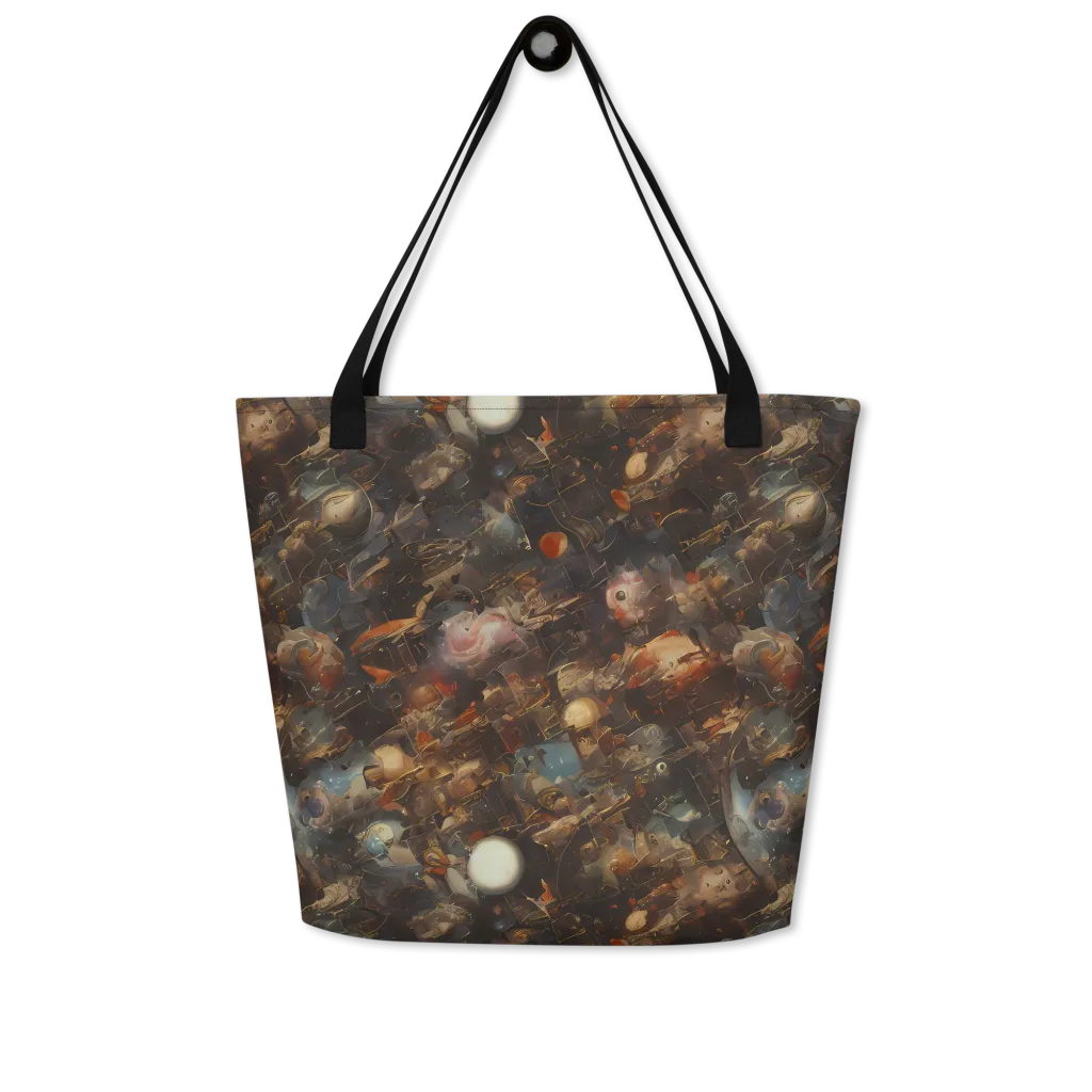 Bronze Nebula on Large Tote Bag W/ Pocket — Front