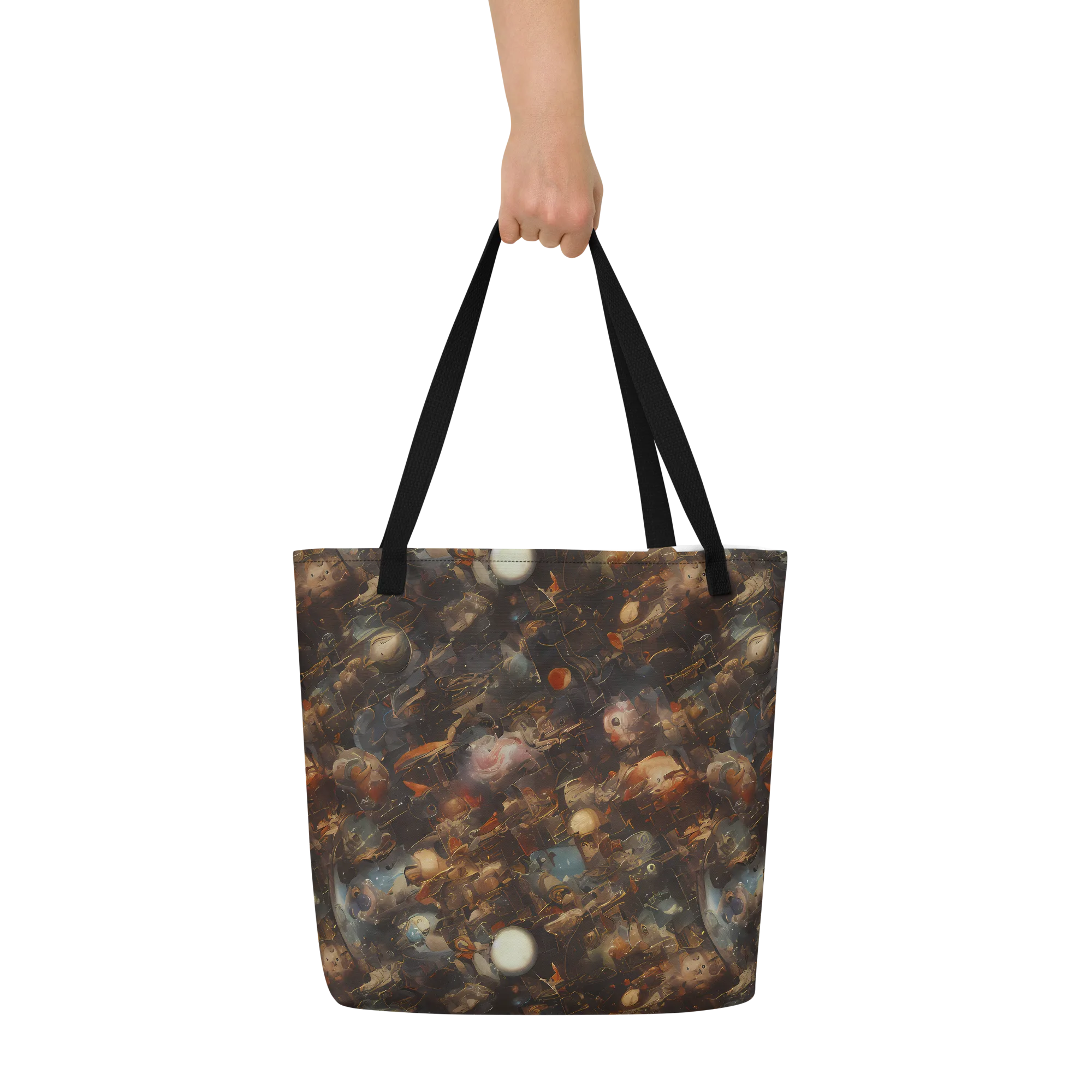 Bronze Nebula on Large Tote Bag W/ Pocket — Front