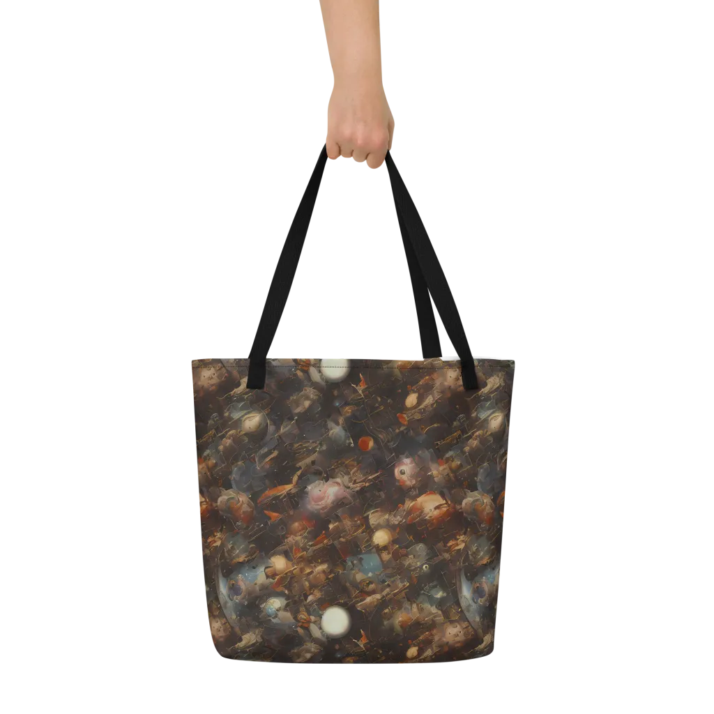 Bronze Nebula on Large Tote Bag W/ Pocket — Front