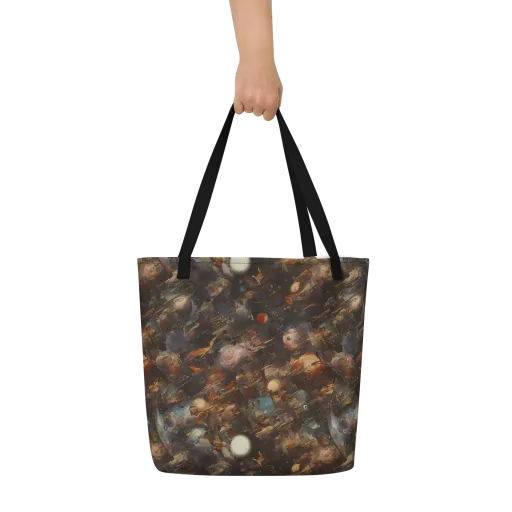 Bronze Nebula on a Large Tote Bag W/ Pocket