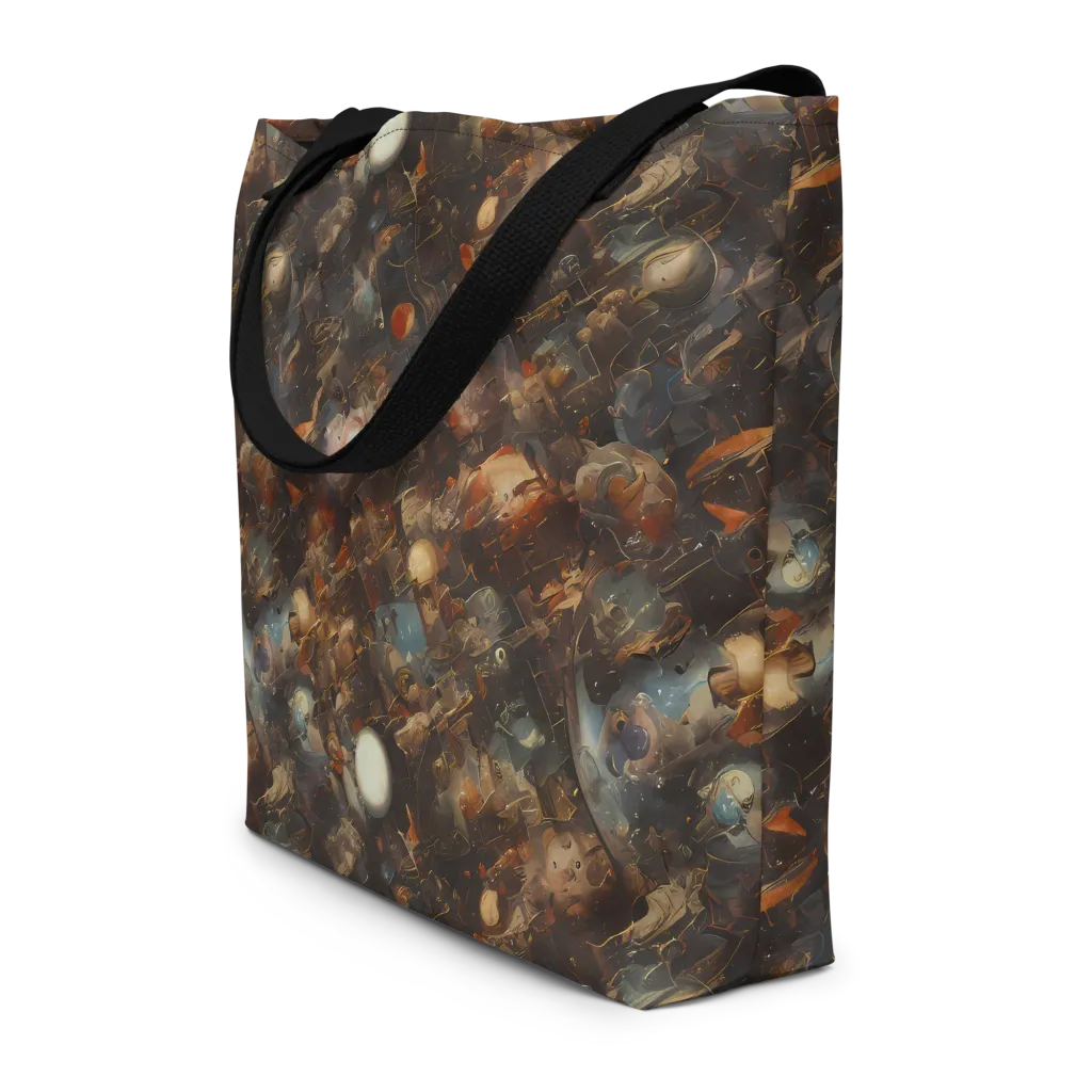 Bronze Nebula on Large Tote Bag W/ Pocket — Front