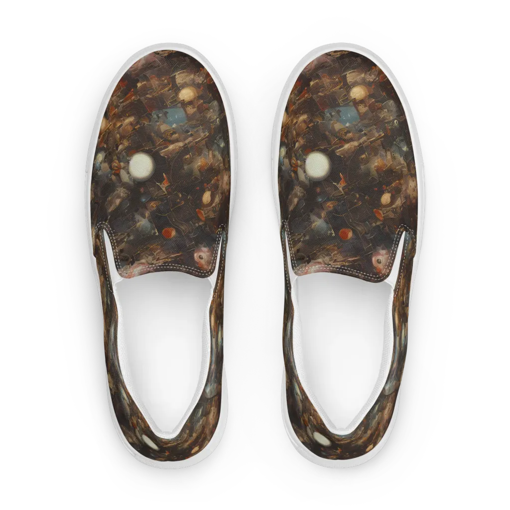 Bronze Nebula on Women's Slip-On Canvas Shoes — Front