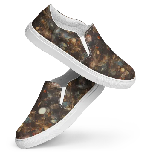 Bronze Nebula on a Women's Slip-On Canvas Shoes