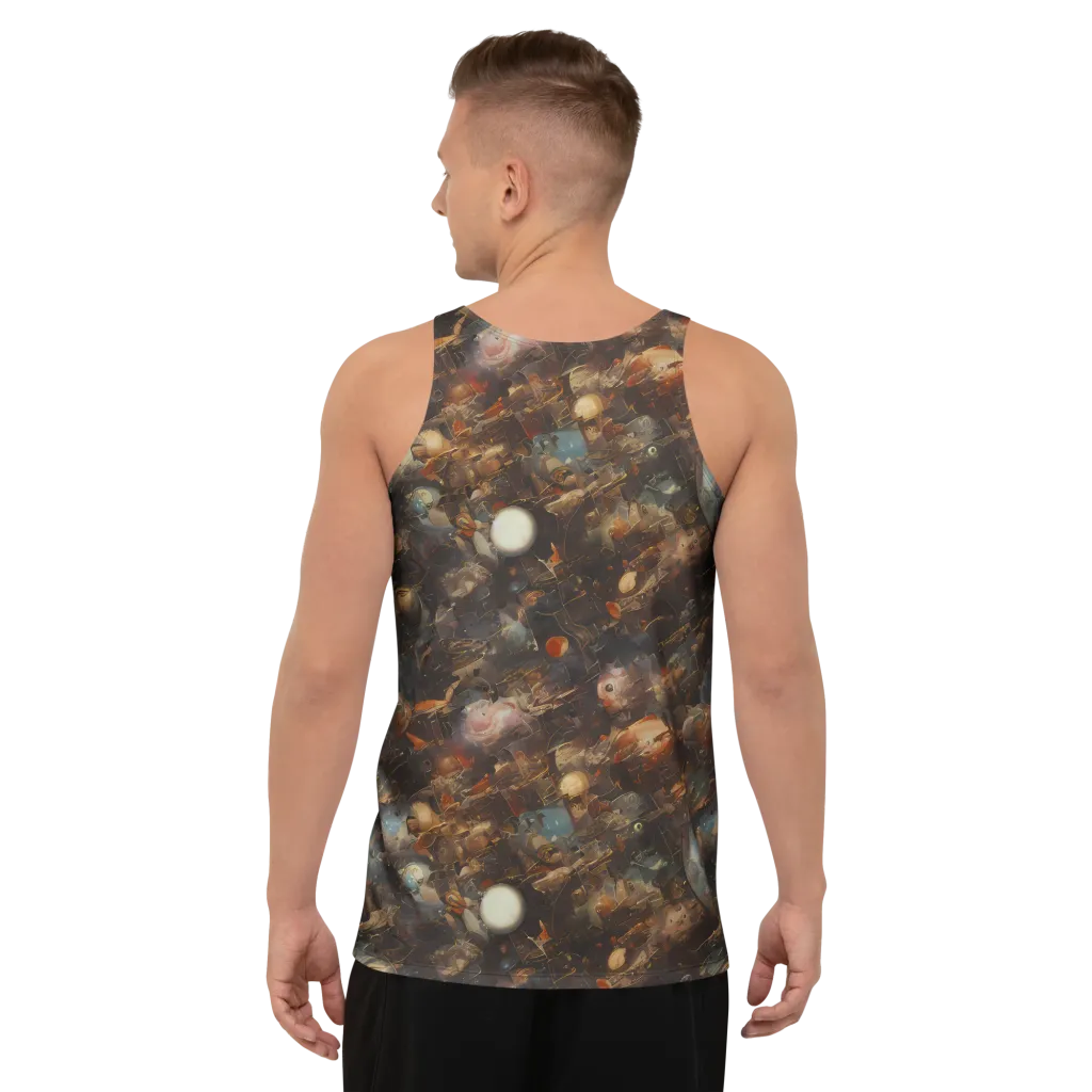 Bronze Nebula on Men's Tank Top — Back