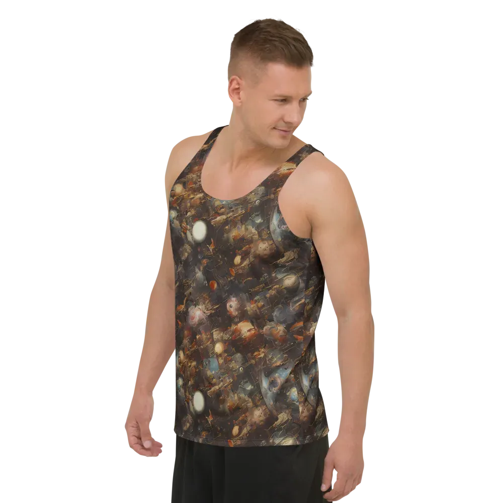 Bronze Nebula on Men's Tank Top — Left Front