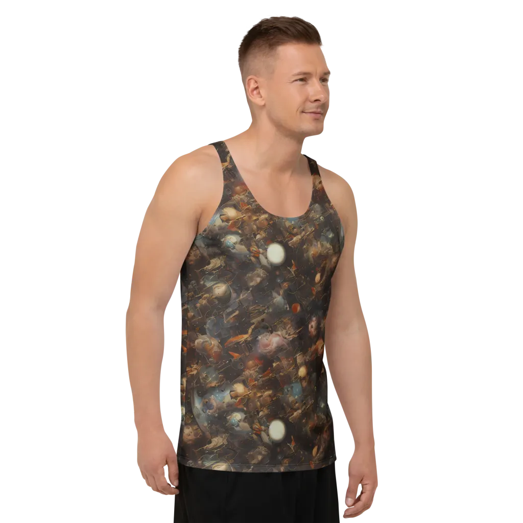 Bronze Nebula on Men's Tank Top — Right Front
