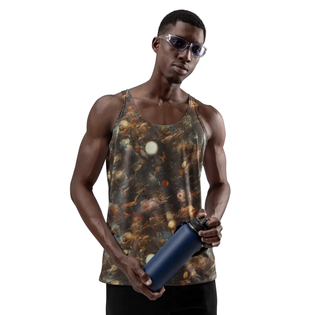 Bronze Nebula on Men's Tank Top — Front