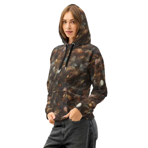 Bronze Nebula on a Cotton Hoodie