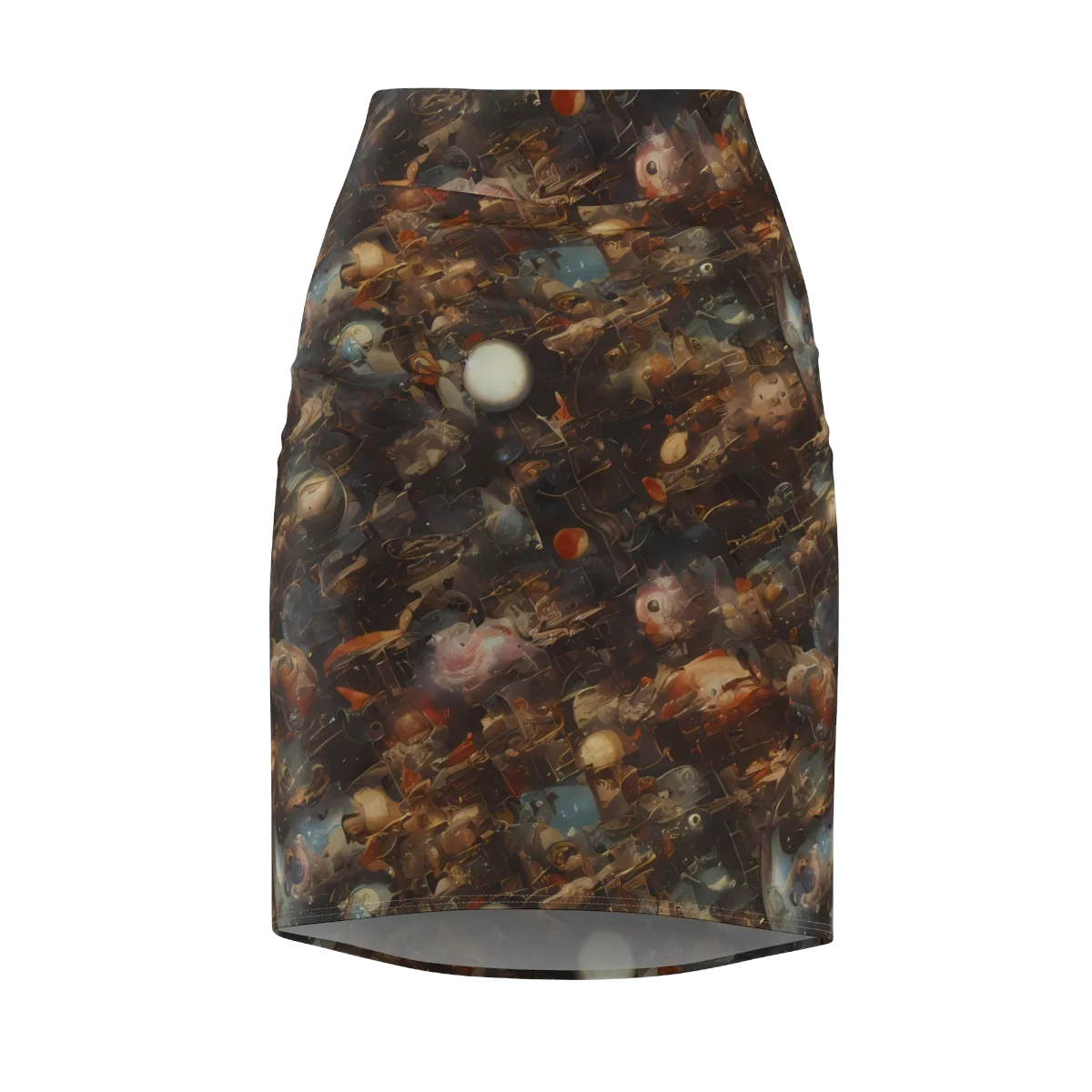 Bronze Nebula on Pencil Skirt — Front