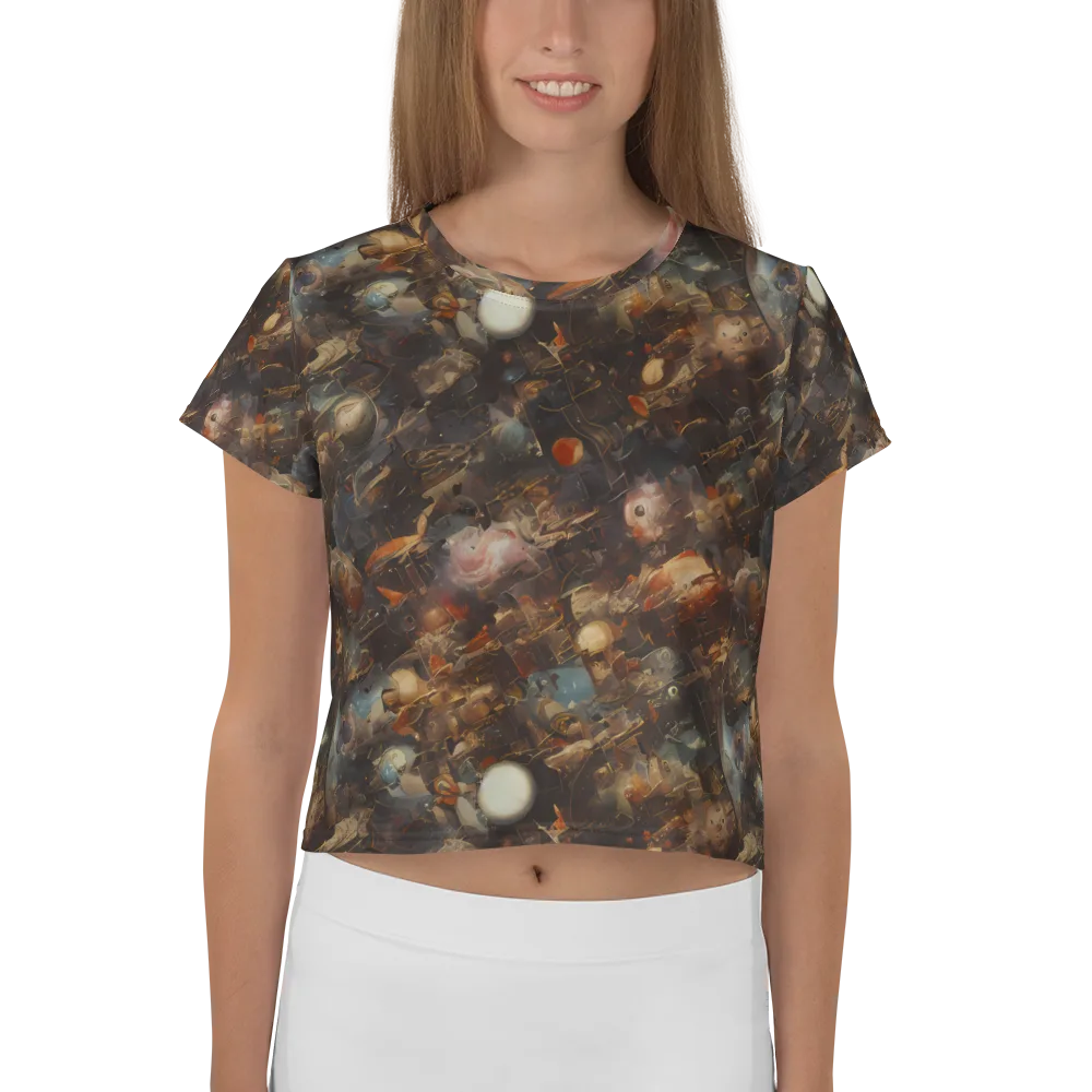 Bronze Nebula on Crop Tee — Front