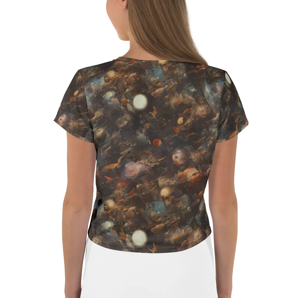 Bronze Nebula on Crop Tee — Back