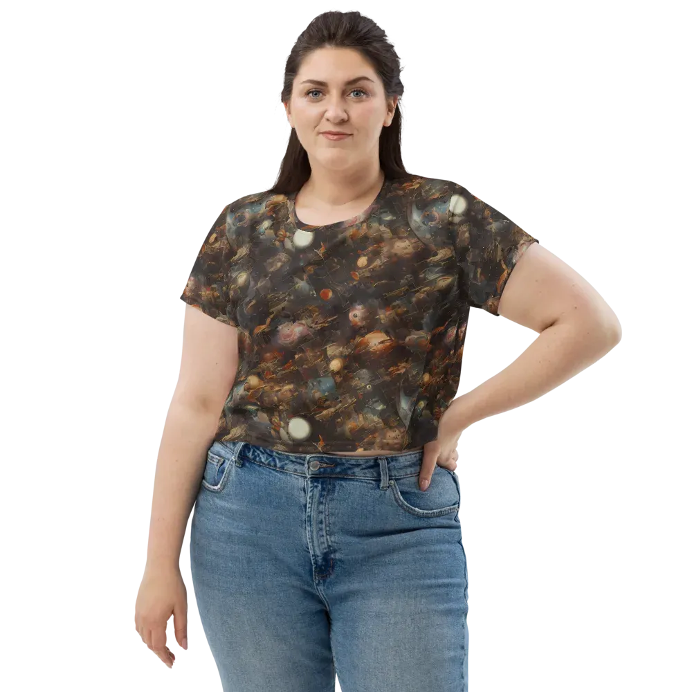 Bronze Nebula on Crop Tee — Front