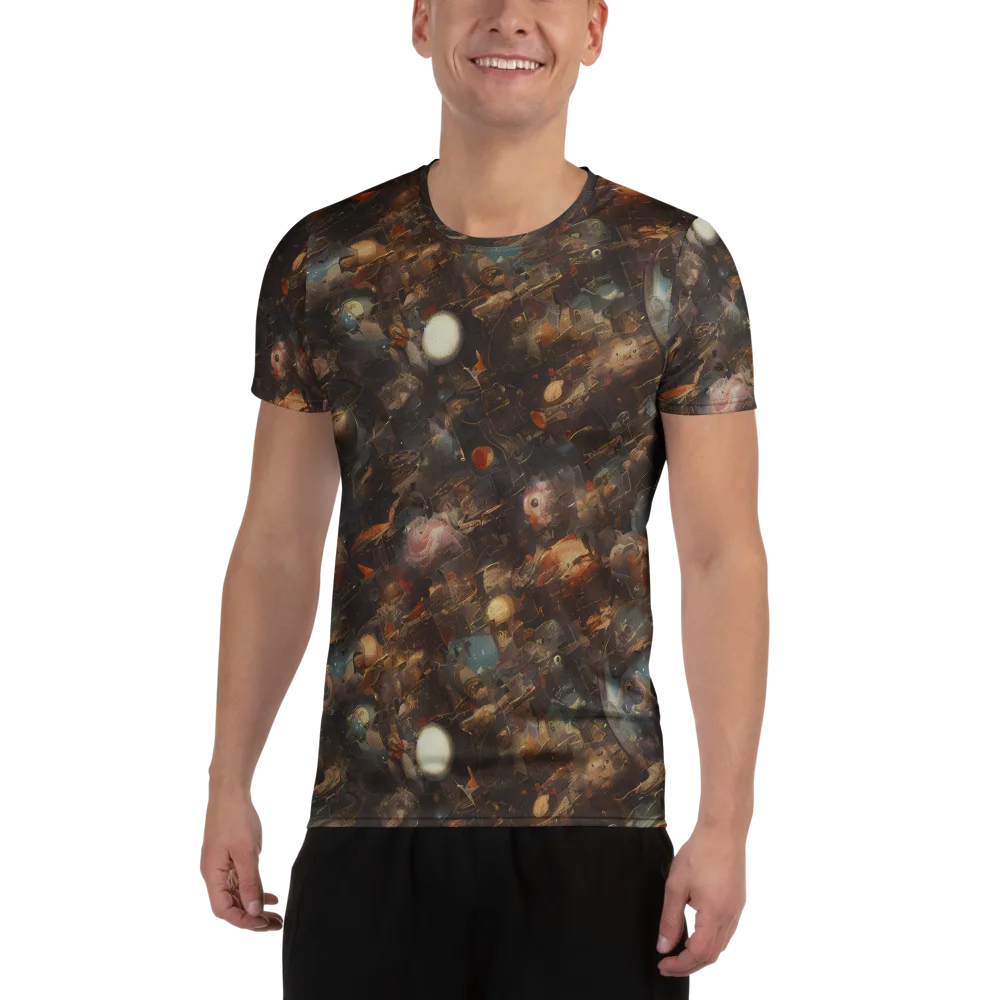 Bronze Nebula on Men's Athletic T-Shirt — Front