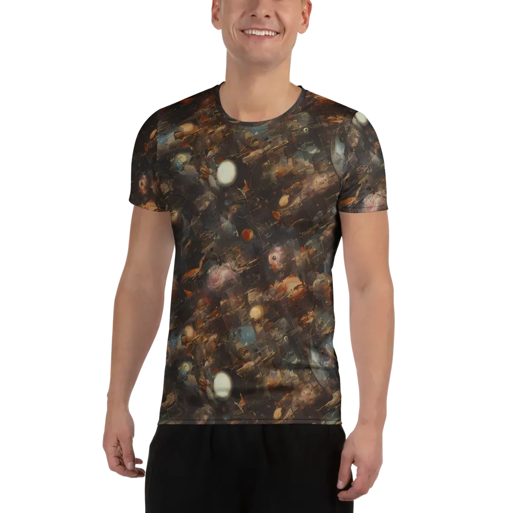 Bronze Nebula on Men's Athletic T-Shirt — Front