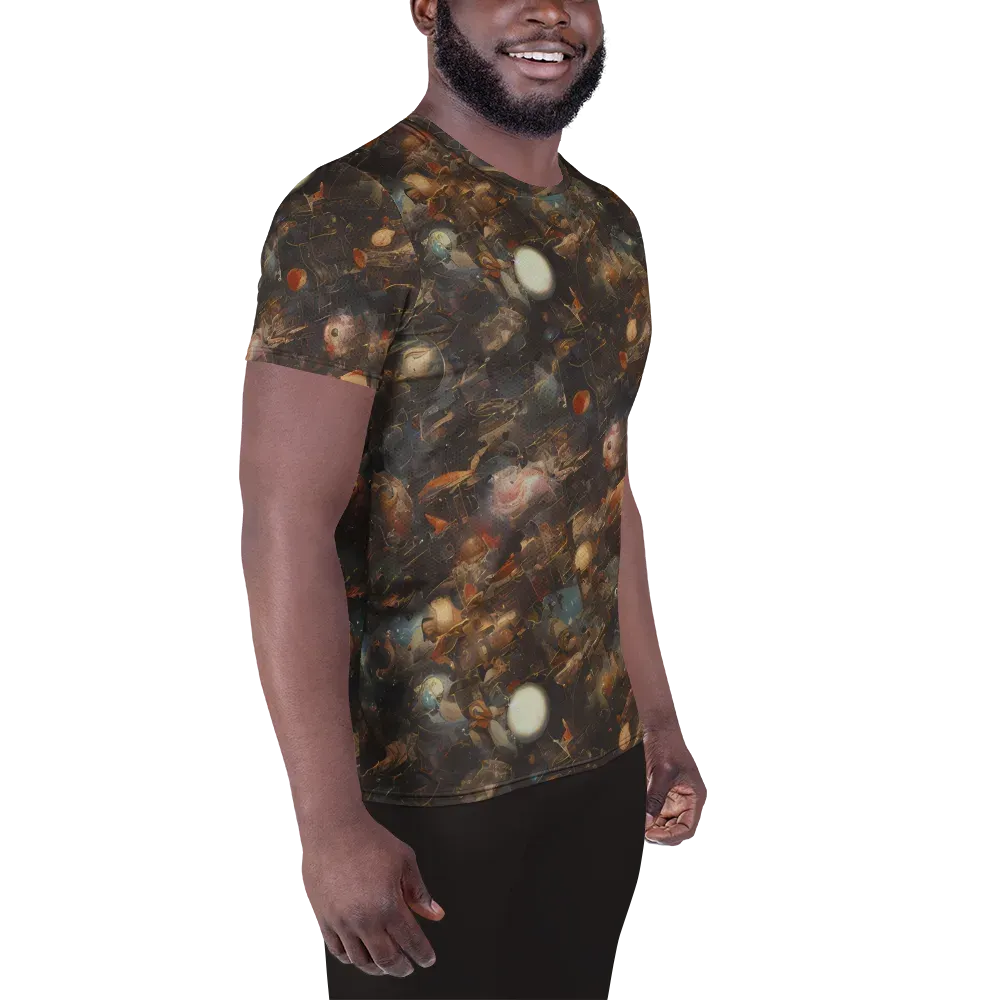 Bronze Nebula on Men's Athletic T-Shirt — Right
