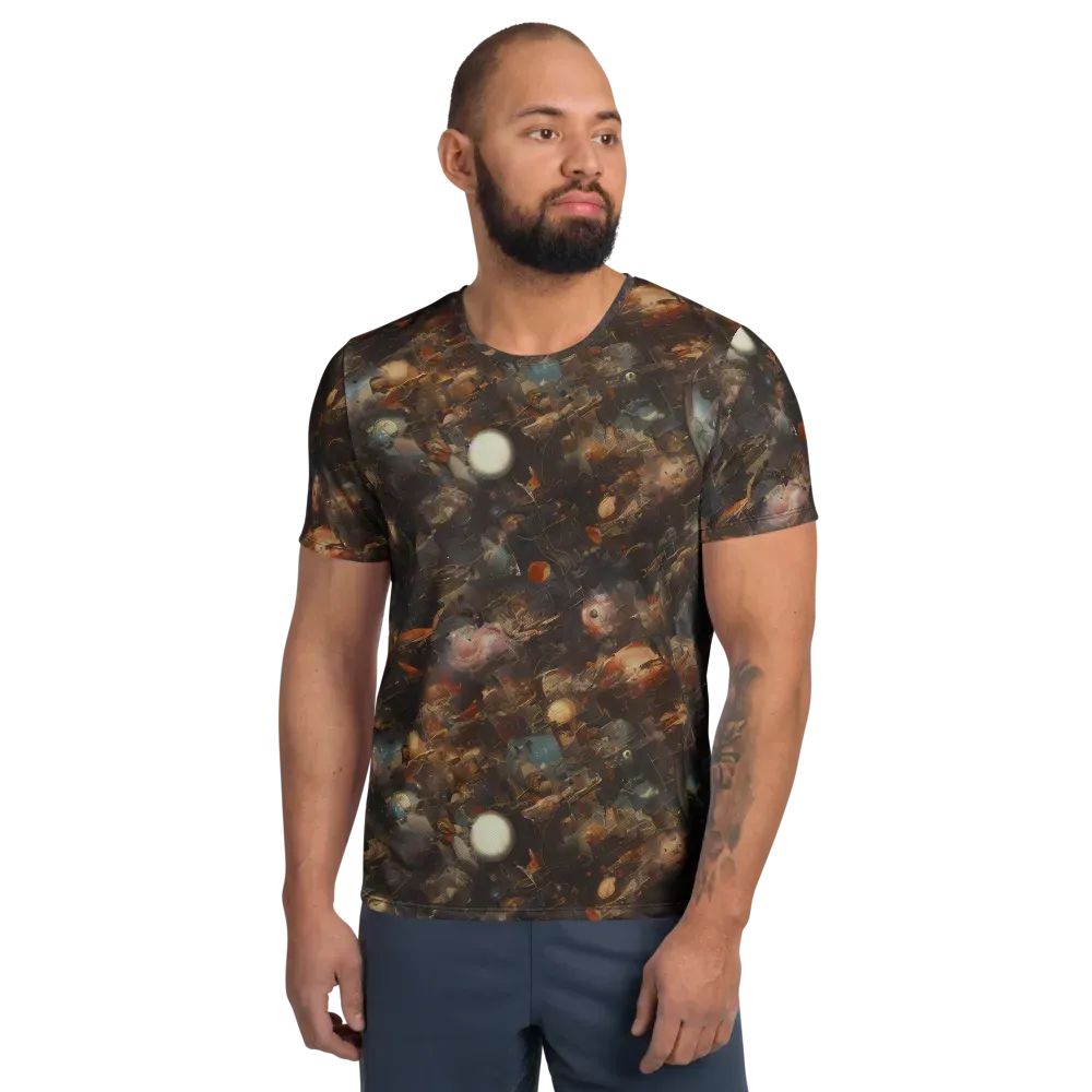 Bronze Nebula on Men's Athletic T-Shirt — Front