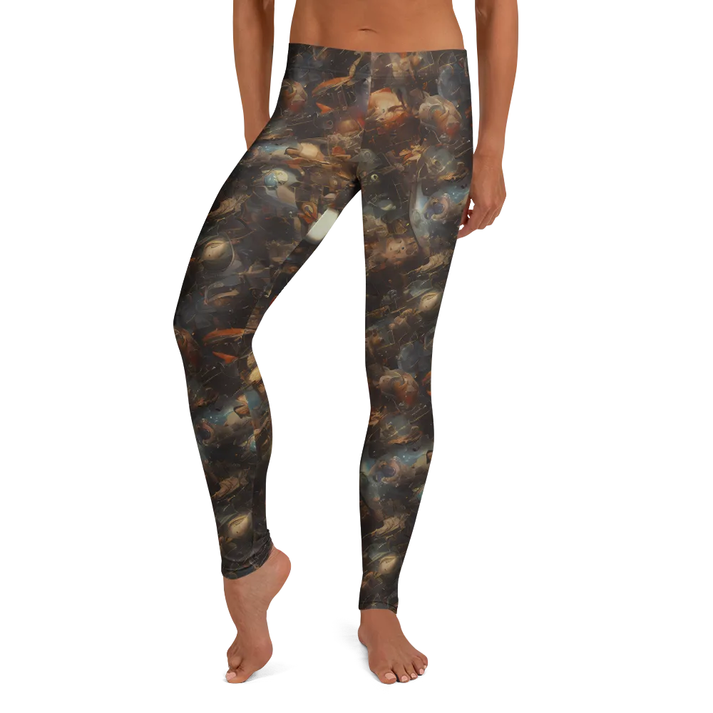 Bronze Nebula on Leggings — Front