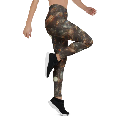 Bronze Nebula on a Leggings