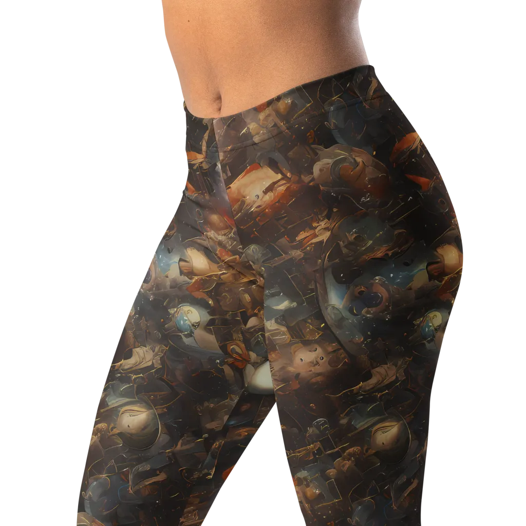 Bronze Nebula on Leggings — Left Front