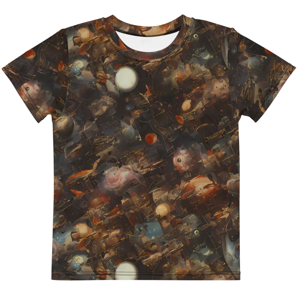 Bronze Nebula on Kids Crew Neck T-Shirt — Front