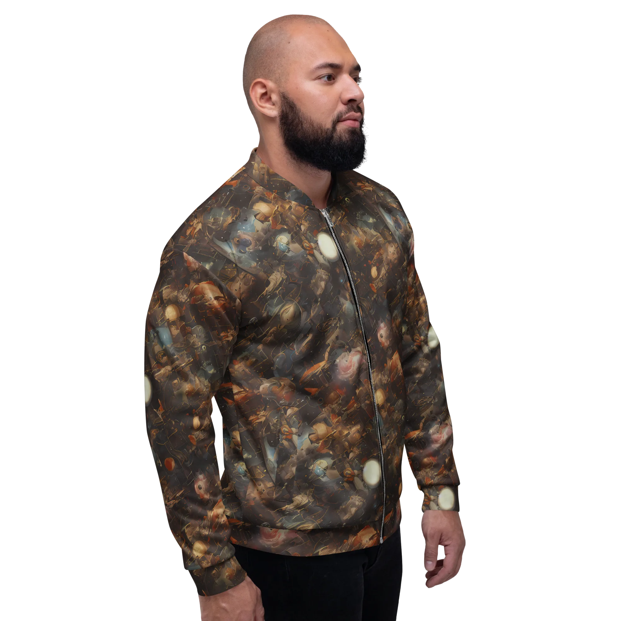 Bronze Nebula on Bomber Jacket — Right