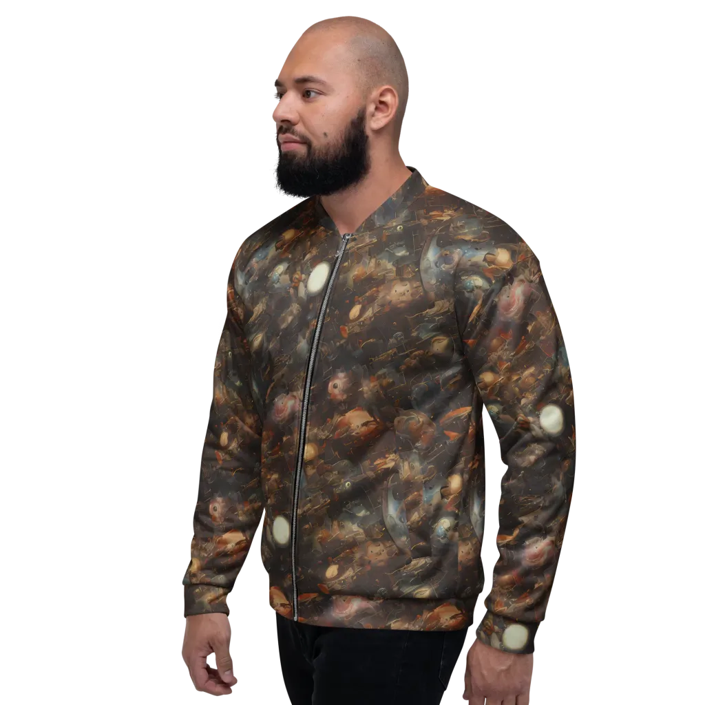 Bronze Nebula on Bomber Jacket — Left