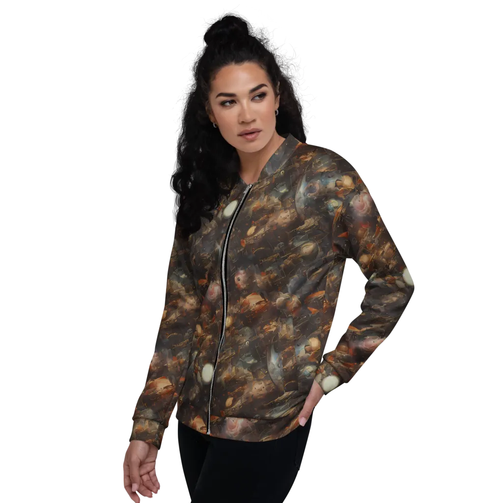 Bronze Nebula on Bomber Jacket — Left