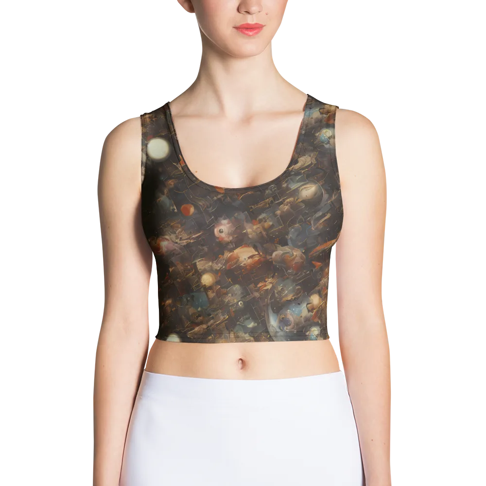 Bronze Nebula on Crop Top — Front